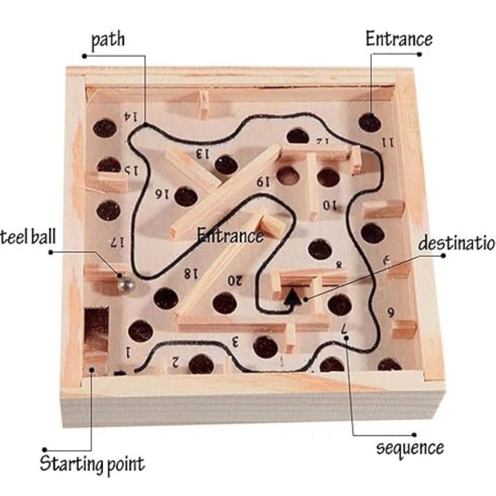 Wooden Labyrinth Balance Board-ArtyCraftz.com