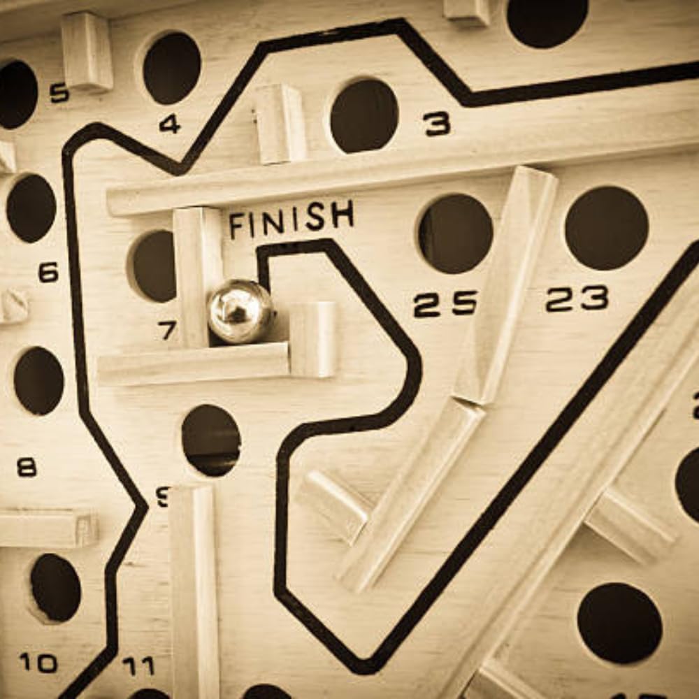 Wooden Labyrinth Balance Board-ArtyCraftz.com