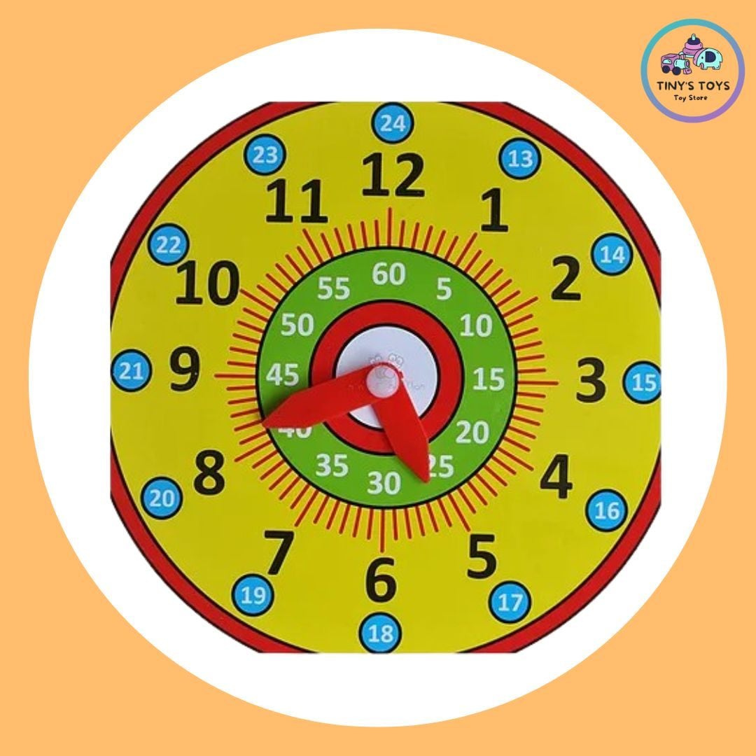 Wooden Learning Clock for Kids-ArtyCraftz