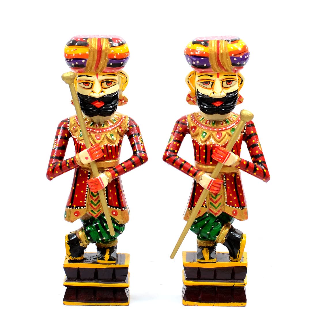 Wooden Rajasthani Chowkidaar Showpiece-ArtyCraftz.com