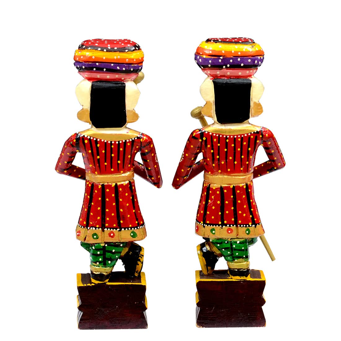 Wooden Rajasthani Chowkidaar Showpiece -ArtyCraftz.com