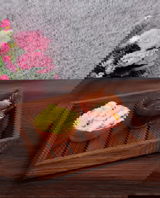 Wooden Serving Tray In Sheesham Wood (10 x 10 Inch) - ArtyCraftz.com