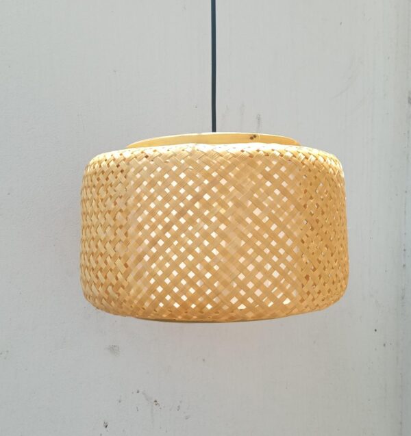 Woven Bamboo Round Pendant Light Shade-ArtyCraftz.com