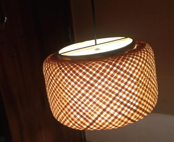 Woven Bamboo Round Pendant Light Shade-ArtyCraftz.com