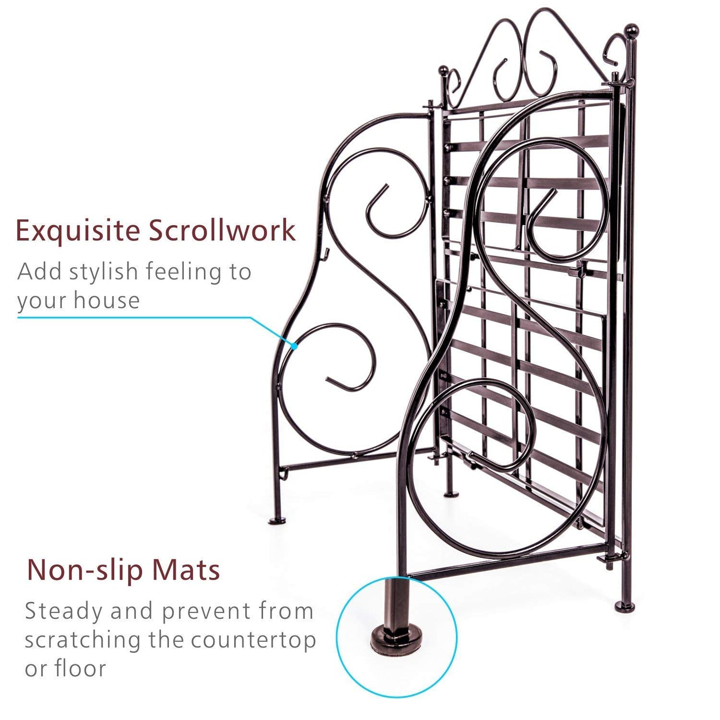 Wrought Iron 2 layer Multipurpose Rack-ArtyCraftz.com