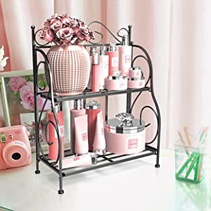 Wrought Iron 2 layer Multipurpose Rack-ArtyCraftz.com