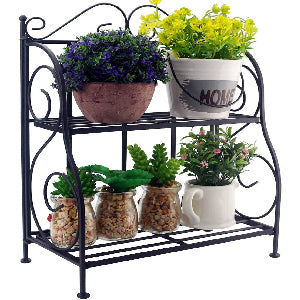 Wrought Iron 2 layer Multipurpose Rack-ArtyCraftz.com