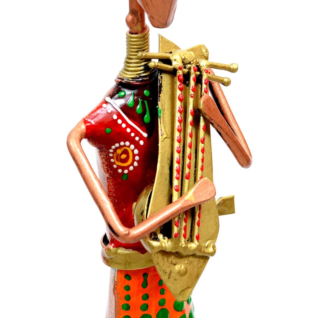 Wrought Iron Hand Painted Musician Showpieces Figurine Statue for Home Decor (Set of 3) (16 Inches) - ArtyCraftz.com