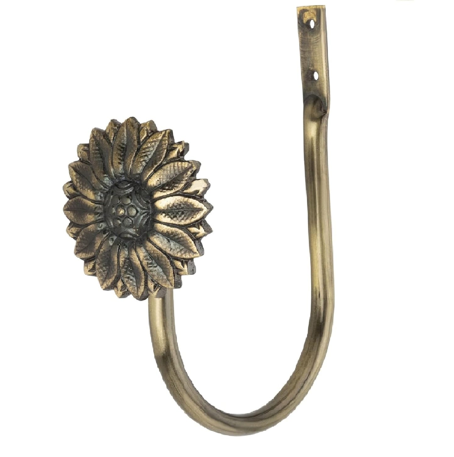 Zinc Sunflower Curtain Holder-ArtyCraftz.com