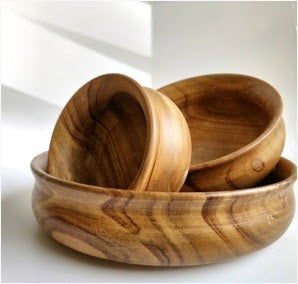 Acacia Round Wooden Bowl Set of 3 Bowl - ArtyCraftz