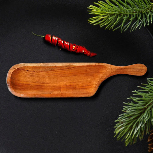 Acacia Wood Bat Tray for Serving Snacks - ArtyCraftz