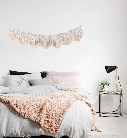 acrame Woven Wall Hanging Fringe Garland Banner-ArtyCraftz.com