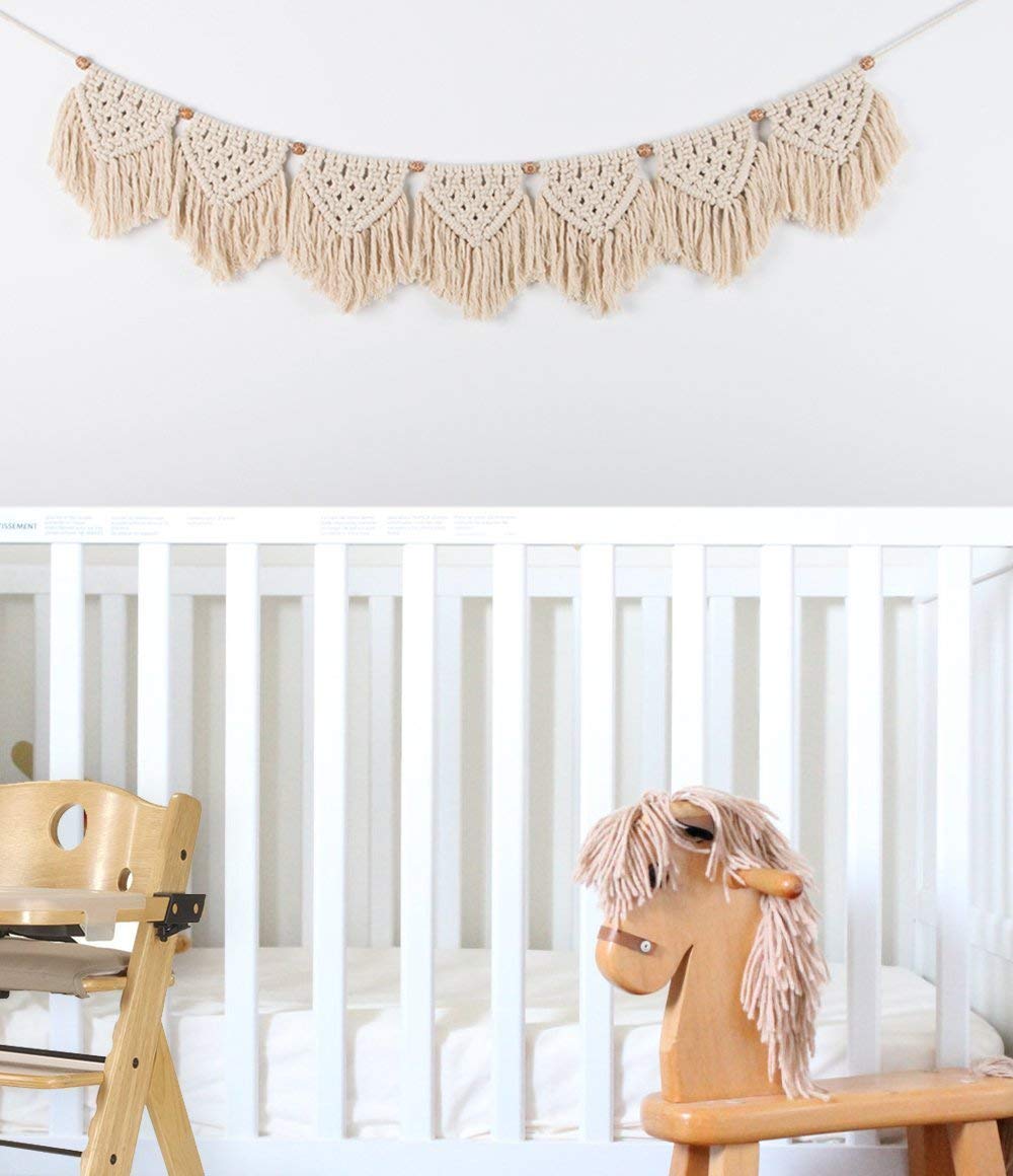 acrame Woven Wall Hanging Fringe Garland Banner-ArtyCraftz.com