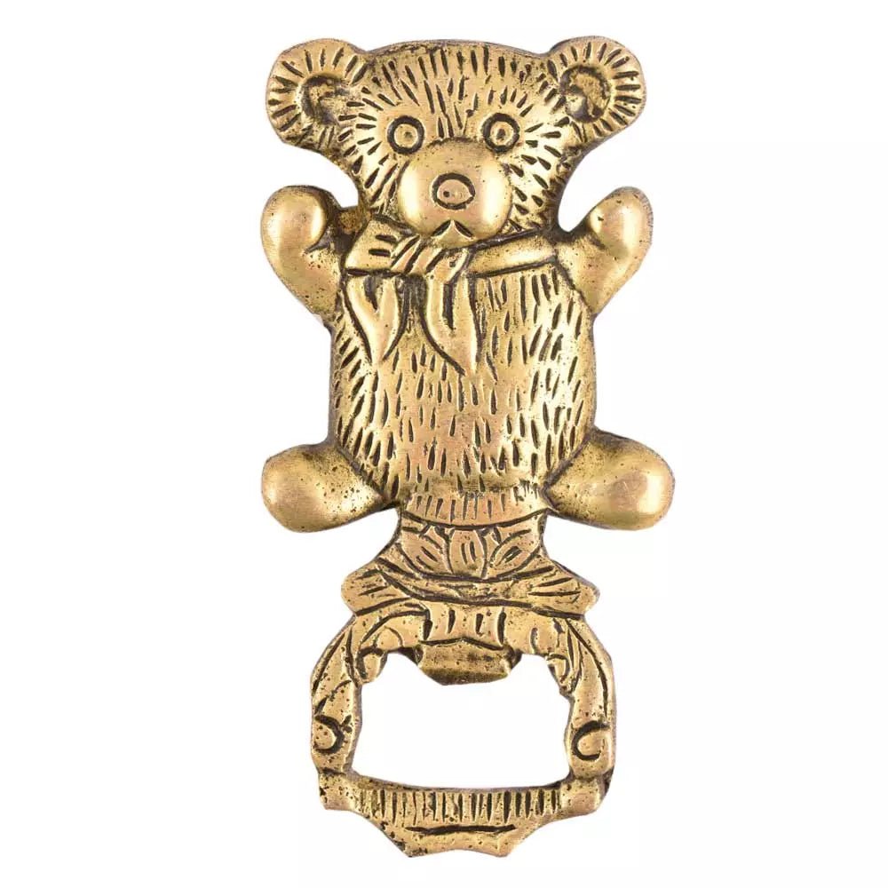 Adorable Brass Teddy Bear Bottle Opener - ArtyCraftz