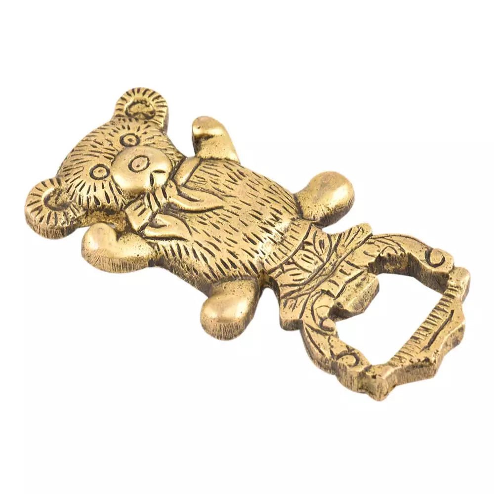 Adorable Brass Teddy Bear Bottle Opener - ArtyCraftz