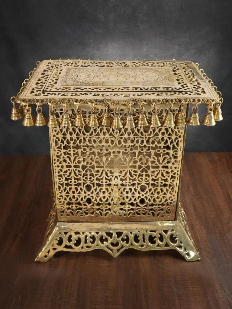 Brass Rectangular Chowki 20 Inches