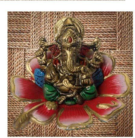 Aluminium Ganesha with Gold coated - ArtyCraftz