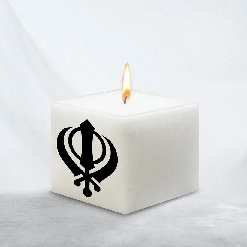 Aura Decor Unscented Waheguru Square Candle - ArtyCraftz