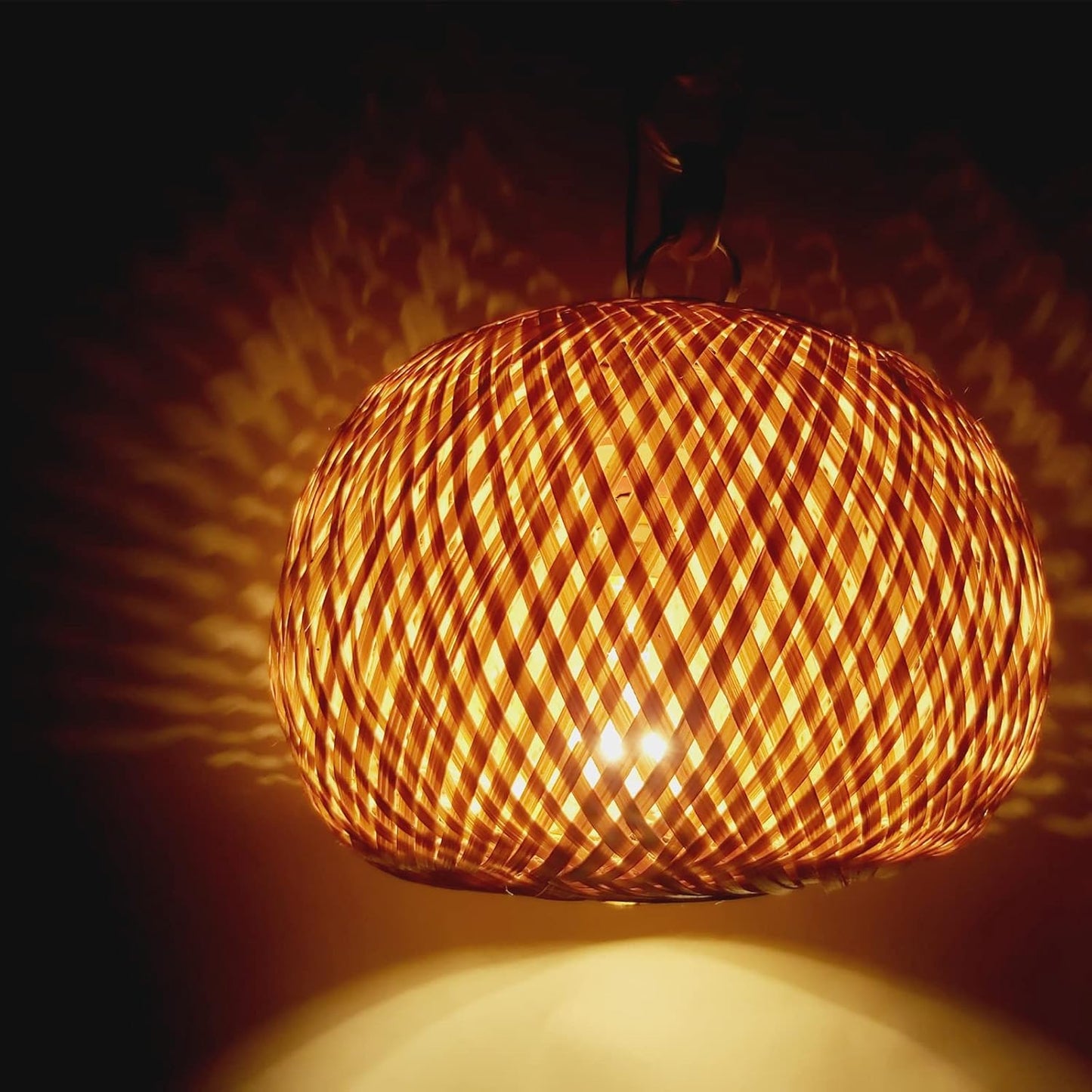 Bamboo Hanging Ball Lamp Shade - ArtyCraftz