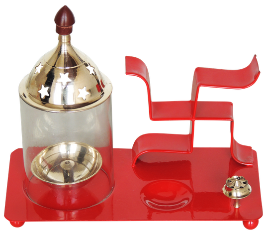 beautiful diyas diwali Iron & Brass Swastic Chimney - ArtyCraftz.com