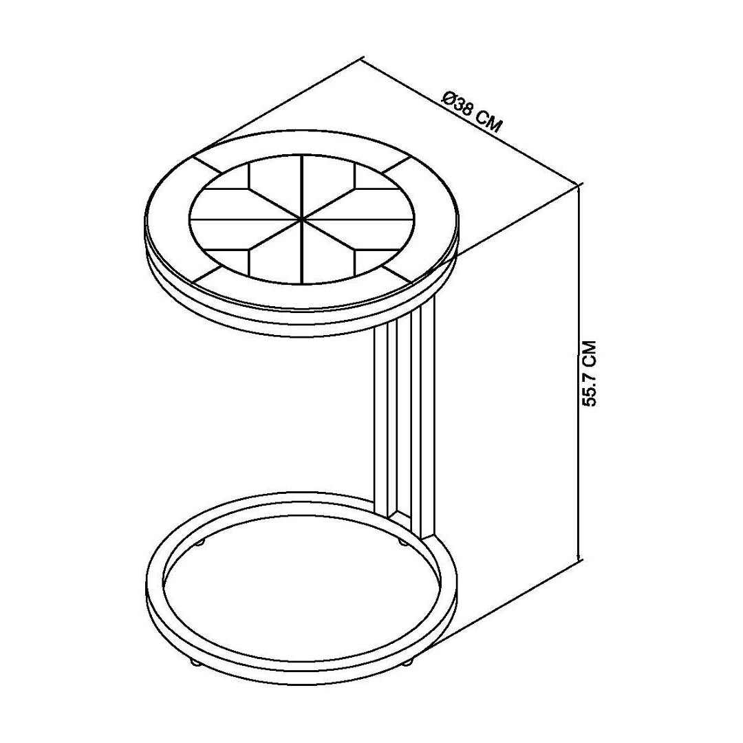 Bentley Design Rio Peppercorn Ash Round Sofa Table - ArtyCraftz