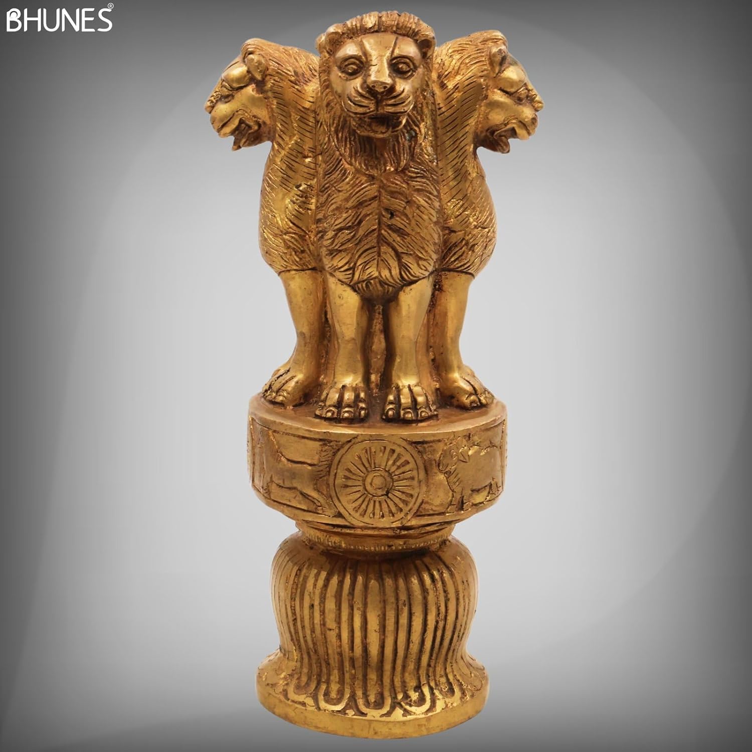 Bhunes Brass Ashoka Pillar - ArtyCraftz
