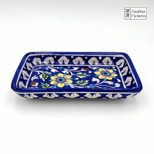 Handcrafted Blue Pottery Tray