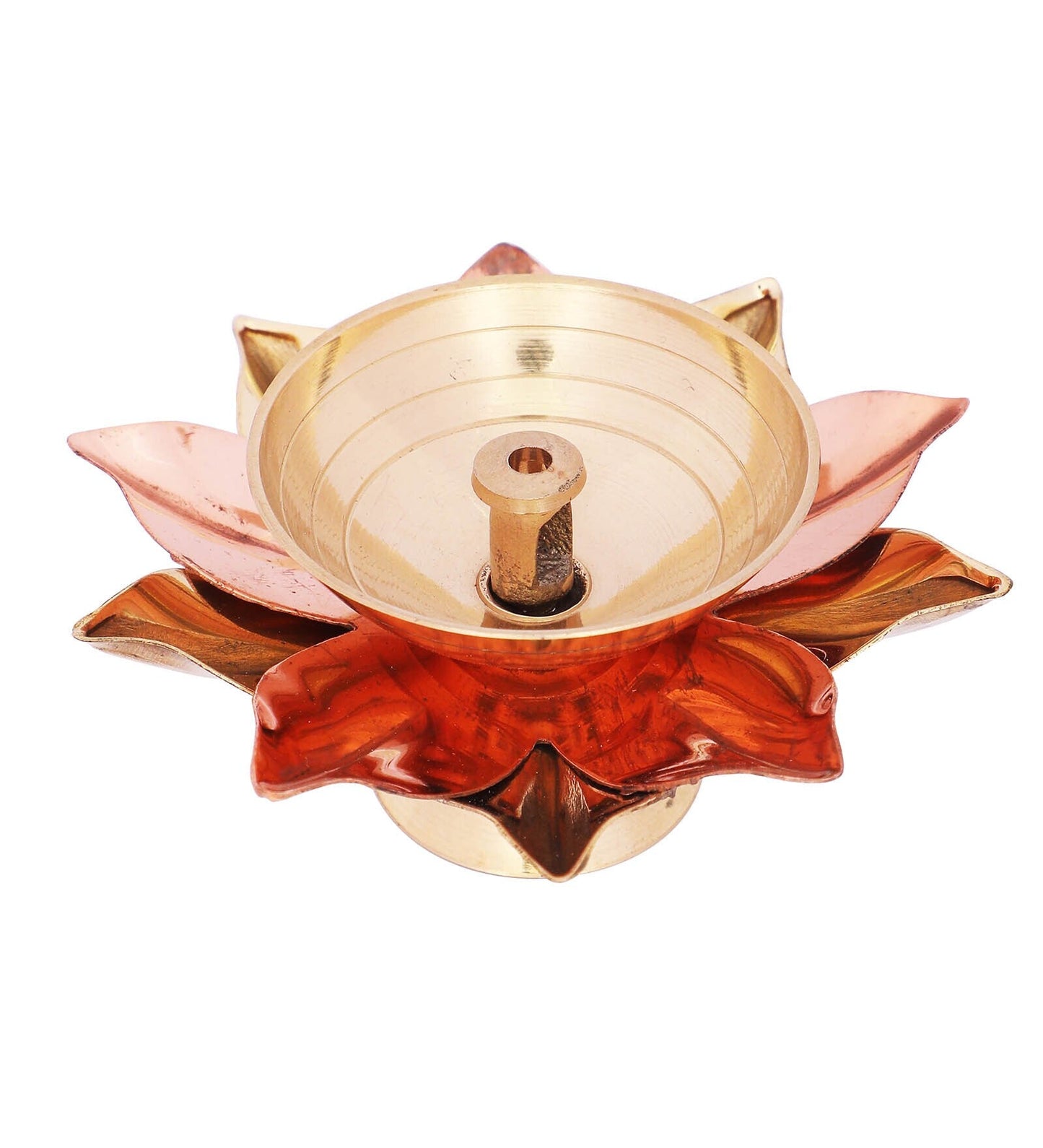 Brass Copper Lotus Flower Petals Kamal Shape Metal Diya