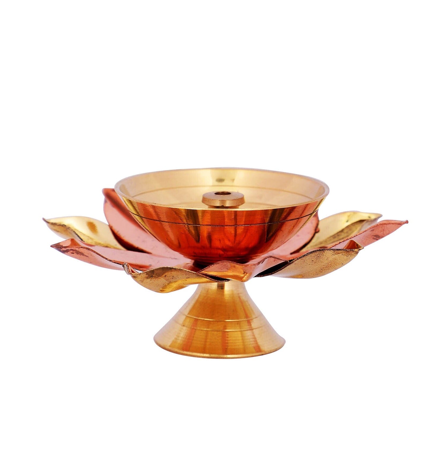 Brass Copper Lotus Flower Petals Kamal Shape Metal Diya