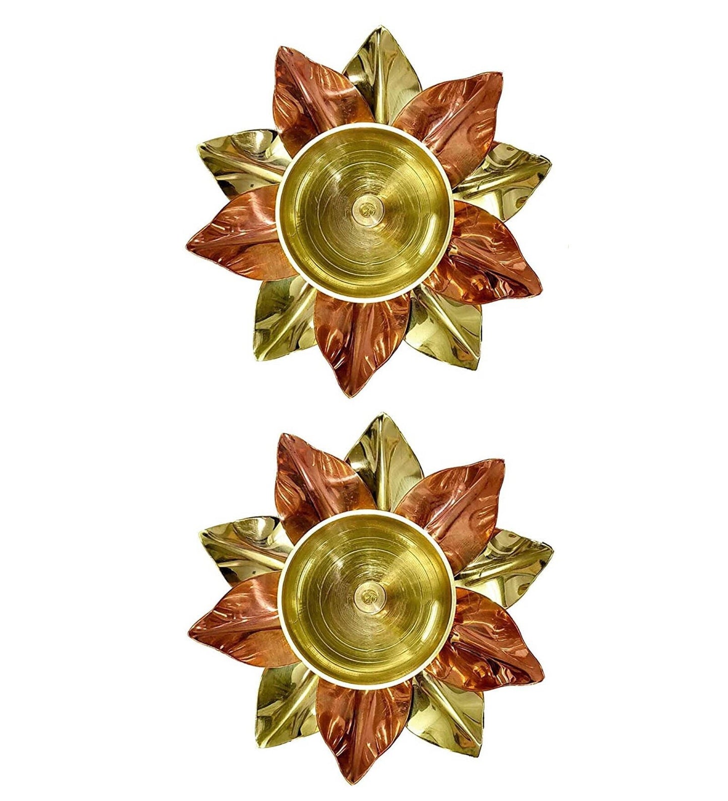 Brass Copper Lotus Flower Petals Kamal Shape Metal Diya