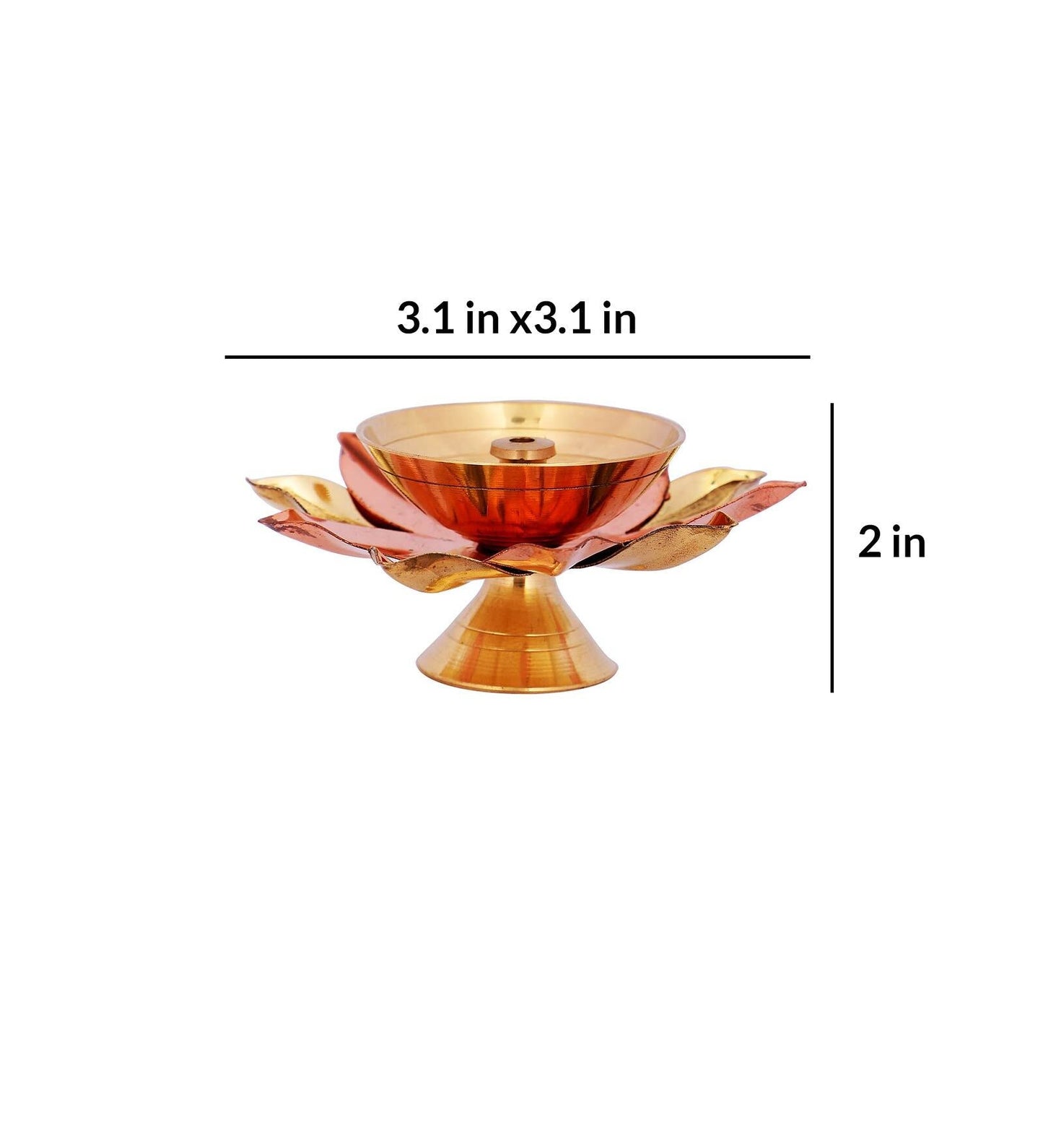 Brass Copper Lotus Flower Petals Kamal Shape Metal Diya