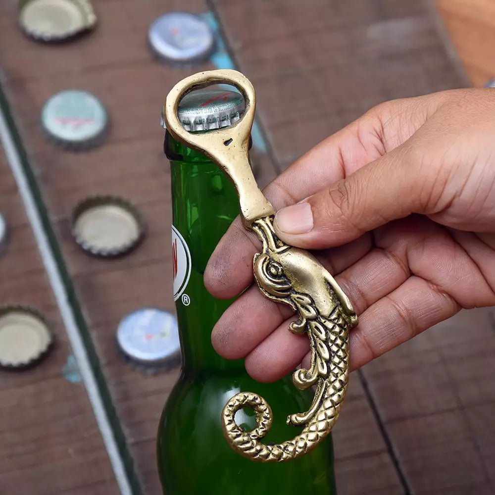 Brass Curved Fish Bottle Opener - ArtyCraftz