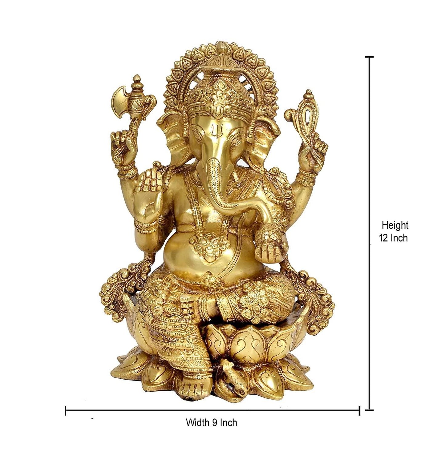 Brass Decorative Lord Ganesha Idol - ArtyCraftz