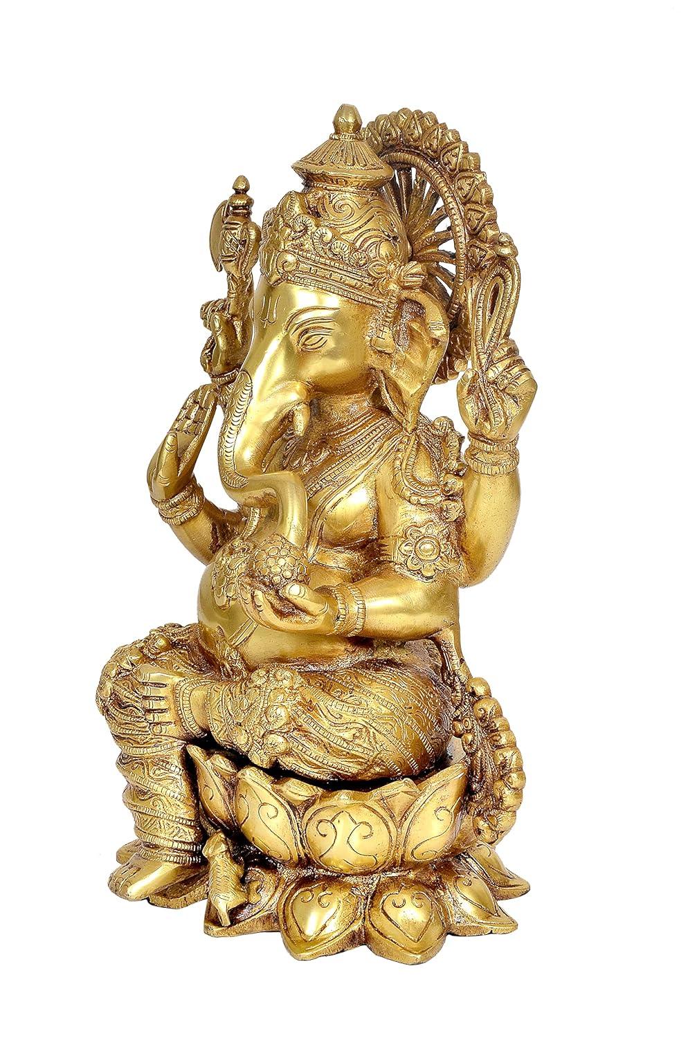 Antique finish Ganesha statue India - ArtyCraftz
