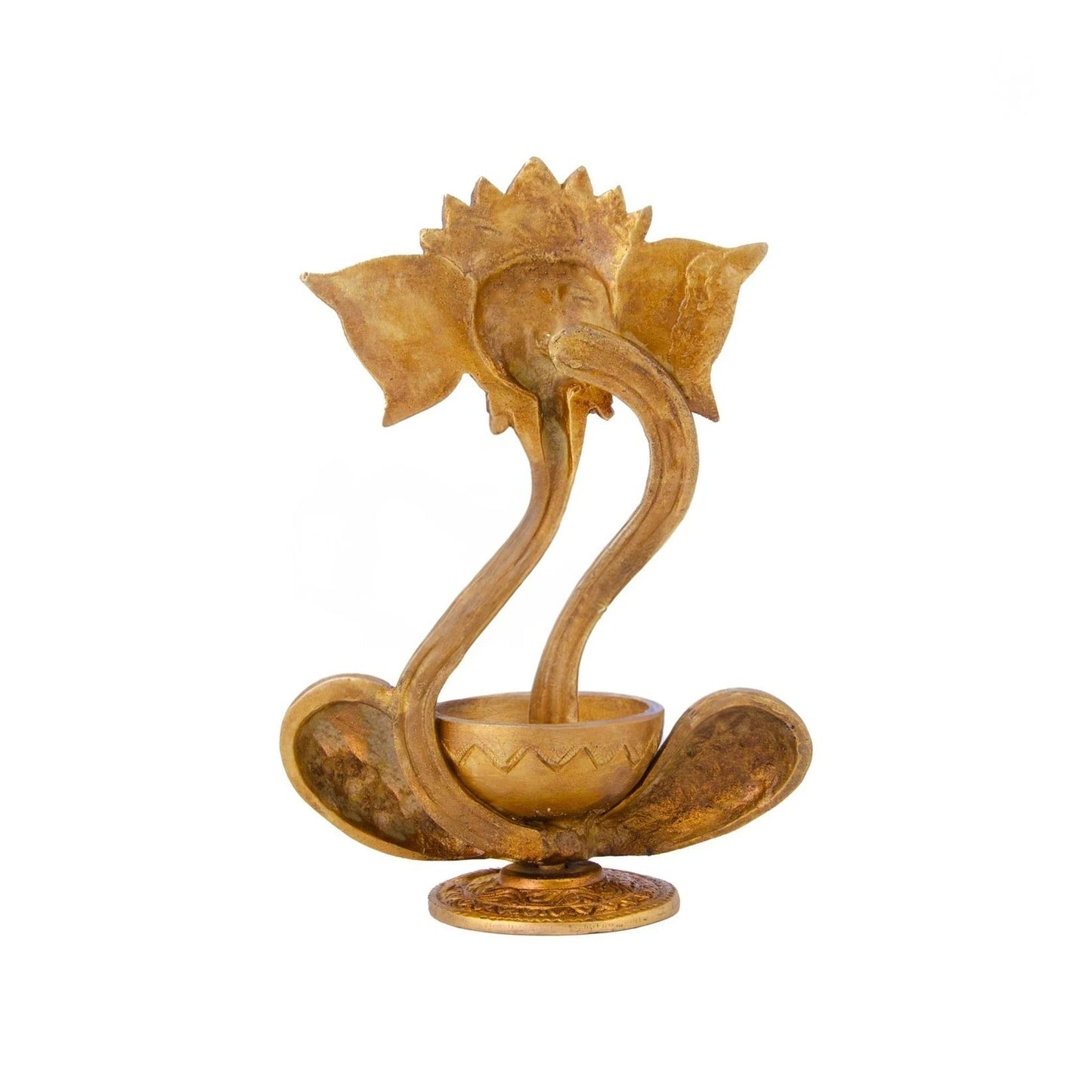 Brass Ganesh With Nanda Lamp - ArtyCraftz