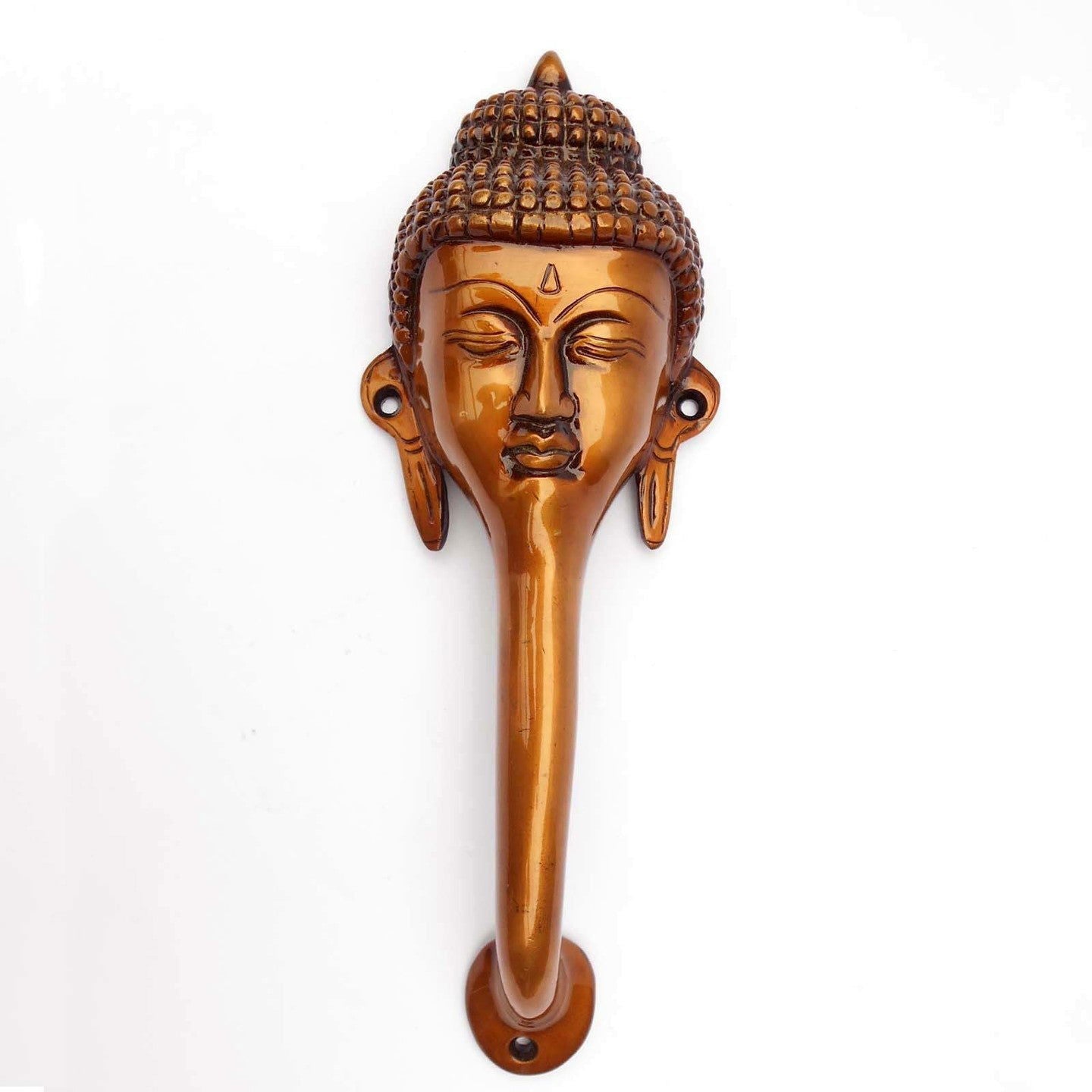 Brass Gautam Buddha Copper Color Door Handle - ArtyCraftz