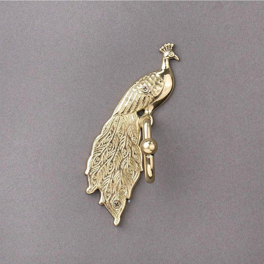 Brass Golden Peacock Wall Hook - ArtyCraftz