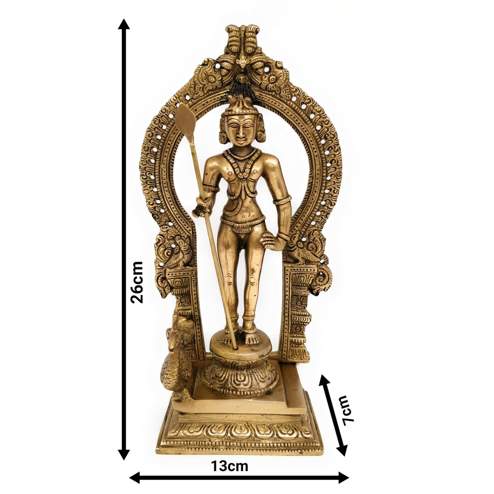 Brass Palani Murugan Statue - ArtyCraftz