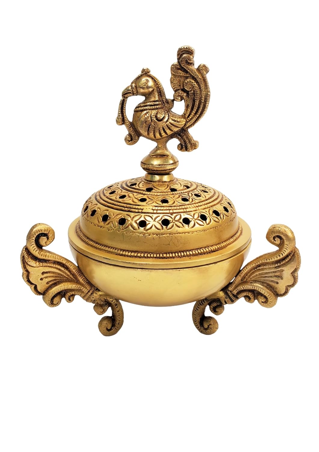 Brass Peacock Dhoop Incense stick Burner Holder - ArtyCraftz