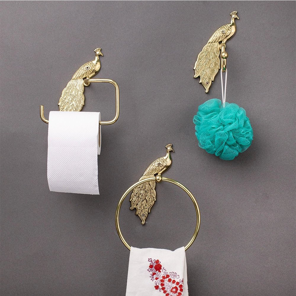 Brass Peacock Hanger - ArtyCraftz