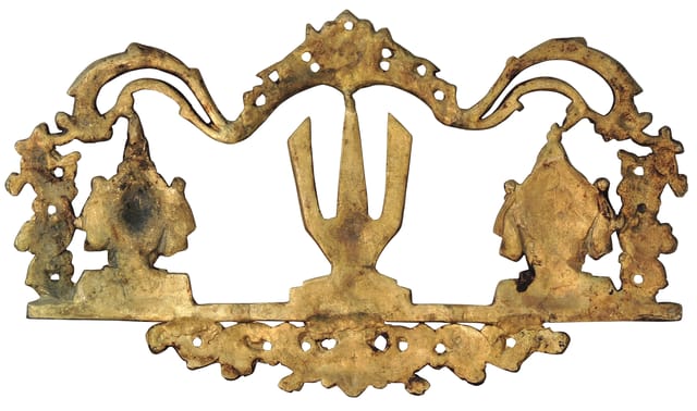 Brass Shankh Chakra Namam Statue - ArtyCraftz