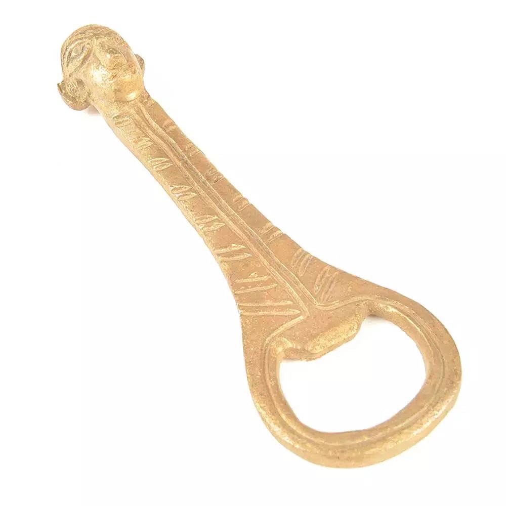 Brass Tribal Face with Patina Bottle Opener - ArtyCraftz