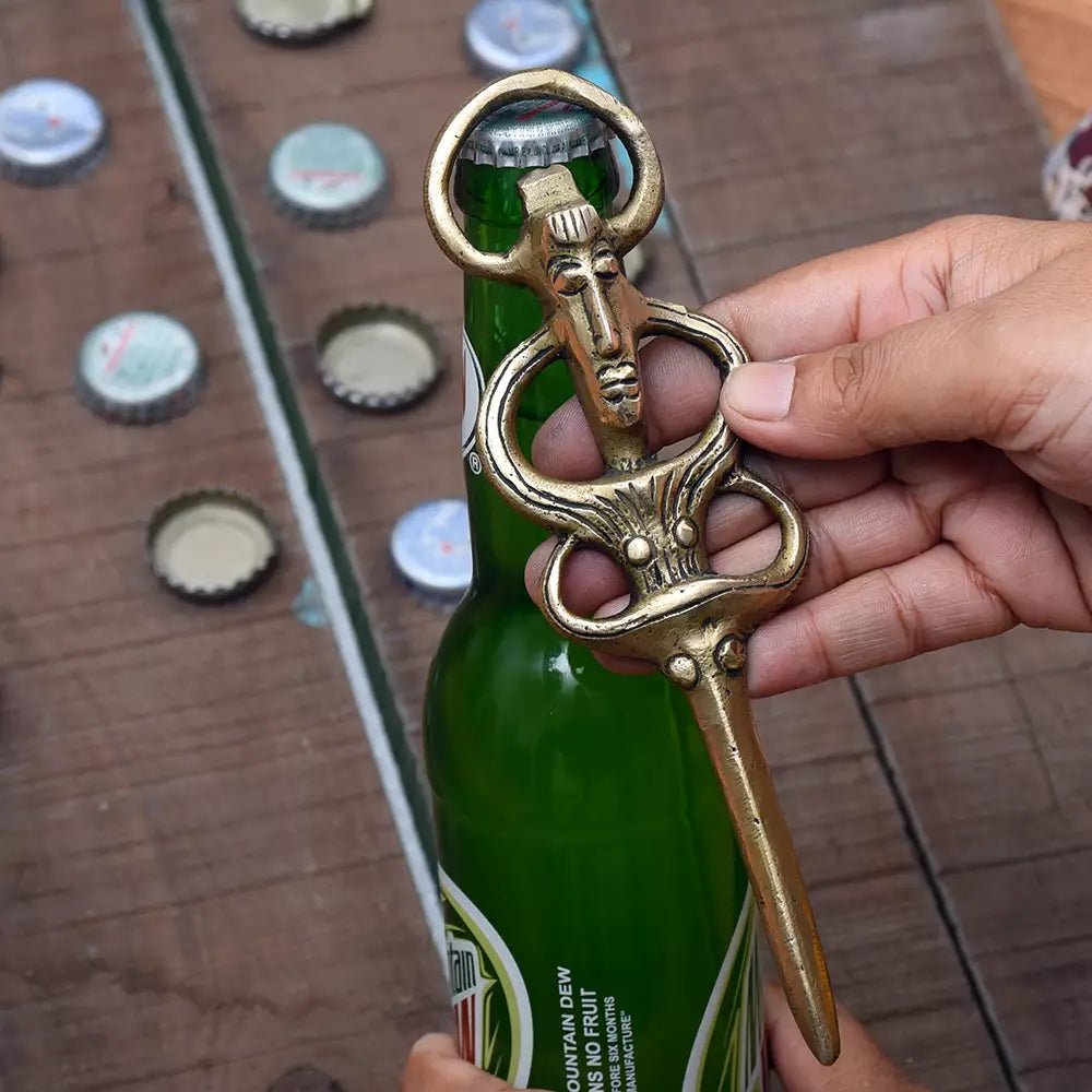 Brass Tribal Sword Bottle Opener - ArtyCraftz