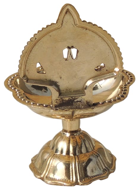 Brass Vishnu Shankh Chakra Namam Oil Lamp - ArtyCraftz