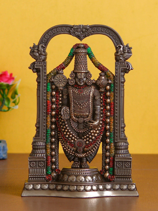 Brown Polyresin Lord Tirupati Balaji Idol - ArtyCraftz