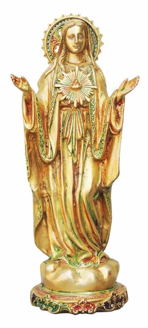 Brass Mother Mary Idol