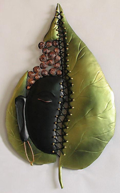 Handmade Metal Buddha Leaf for Home Decor and Gifting 18*12 Inches