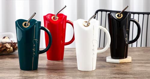 Ceramic Heart Shaped Mug Cup with Sipper - ArtyCraftz