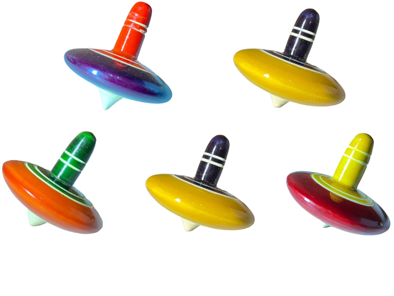 Channapatna Wooden Hand Spinning Tops - ArtyCraftz