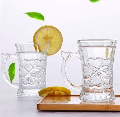 Clover Leaf Crystal Soda Lime Glassware Mug Collection - ArtyCraftz